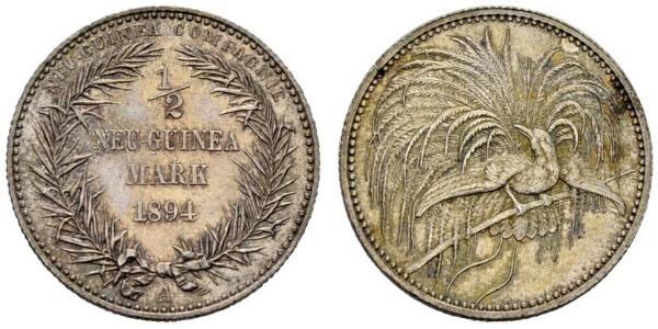 1/2 Mark New Guinea 銀 