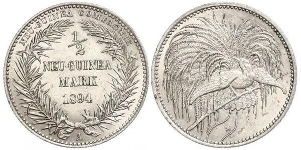 1/2 Mark New Guinea 銀 