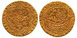 1/2 Noble Королевство Англия (927-1649,1660-1707) Золото Эдуард III (1312-1377)
