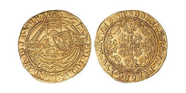 1/2 Noble Королевство Англия (927-1649,1660-1707) Золото Генрих VI (1421-1471)