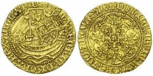 1/2 Noble 英格兰王国 金 Henry V (1386-1422)