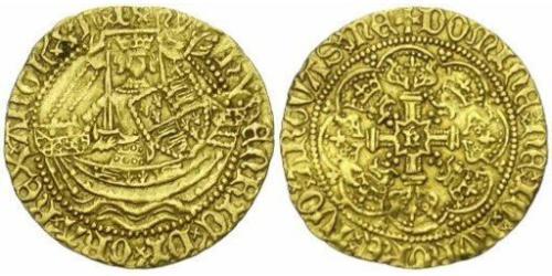 1/2 Noble 英格兰王国 金 Henry V (1386-1422)