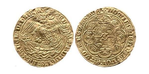 1/2 Noble 英格兰王国 金 爱德华三世 (英格兰) (1312-1377)