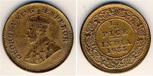 1/2 Paisa Raj britannique (1858-1947) Bronze George V (1865-1936)