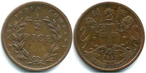 1/2 Paisa British Raj (1858-1947) Copper 