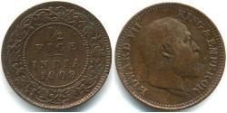 1/2 Paisa Raj britannique (1858-1947) Cuivre 