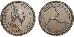 1/2 Penny Isle of Man Brass George III (1738-1820)