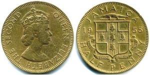 1/2 Penny Jamaica (1962 - ) Brass 