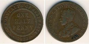 1/2 Penny Australia (1788 - 1939) Bronce Jorge V (1865-1936)