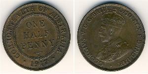 1/2 Penny Australia (1788 - 1939) Bronce Jorge V (1865-1936)