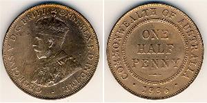 1/2 Penny Australia (1788 - 1939) Bronce Jorge V (1865-1936)