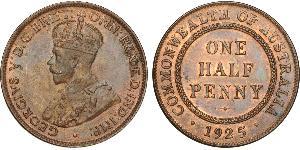 1/2 Penny Australia (1788 - 1939) Bronce Jorge V (1865-1936)