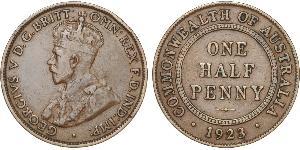 1/2 Penny Australia (1788 - 1939) Bronce Jorge V (1865-1936)