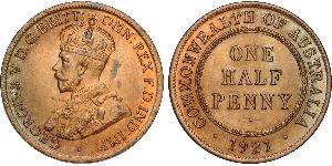 1/2 Penny Australia (1788 - 1939) Bronce Jorge V (1865-1936)