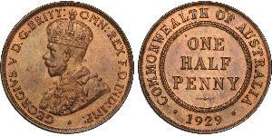 1/2 Penny Australia (1788 - 1939) Bronce Jorge V (1865-1936)