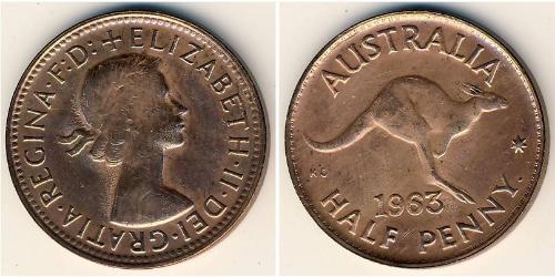 1/2 Penny Australia (1939 - ) Bronce 