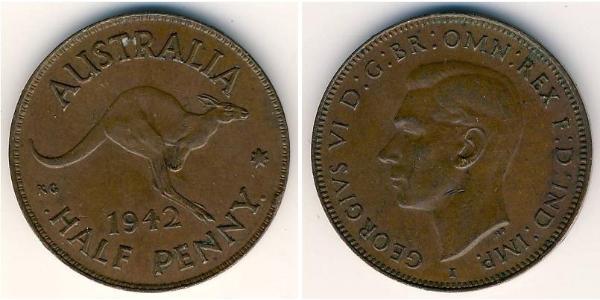 1/2 Penny Australia (1939 - ) Bronce 