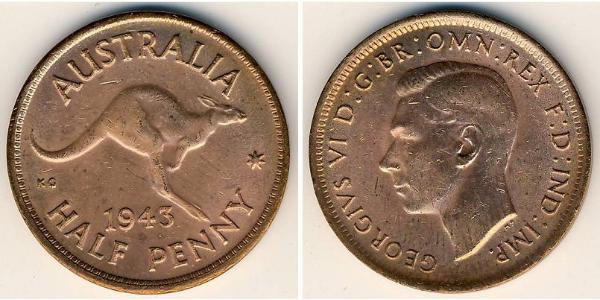 1/2 Penny Australia (1939 - ) Bronce 