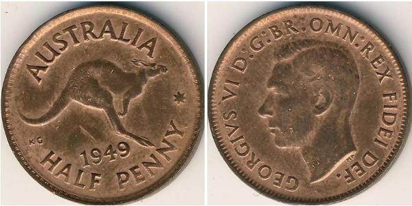 1/2 Penny Australia (1939 - ) Bronce 