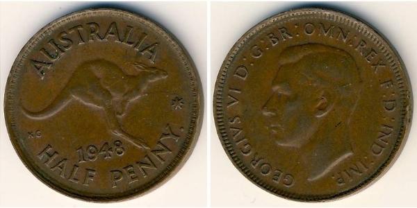 1/2 Penny Australia (1939 - ) Bronce 