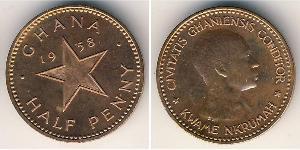 1/2 Penny Ghana Bronce 