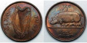 1/2 Penny Irlanda (1922 - ) Bronce 