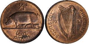 1/2 Penny Irlanda (1922 - ) Bronce 