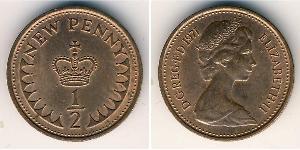 1/2 Penny Reino Unido (1922-) Bronce Isabel II (1926-2022)