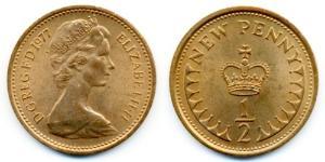 1/2 Penny Reino Unido (1922-) Bronce Isabel II (1926-2022)