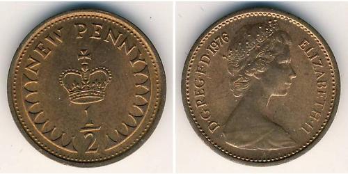 1/2 Penny Reino Unido (1922-) Bronce Isabel II (1926-2022)