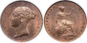 1/2 Penny Reino Unido de Gran Bretaña e Irlanda (1801-1922) Bronce Victoria (1819 - 1901)