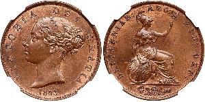 1/2 Penny Reino Unido de Gran Bretaña e Irlanda (1801-1922) Bronce Victoria (1819 - 1901)