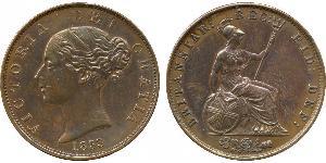 1/2 Penny Reino Unido de Gran Bretaña e Irlanda (1801-1922) Bronce Victoria (1819 - 1901)