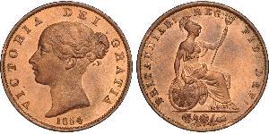 1/2 Penny Reino Unido de Gran Bretaña e Irlanda (1801-1922) Bronce Victoria (1819 - 1901)