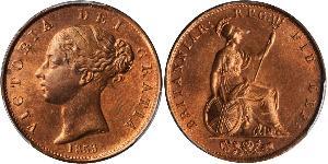 1/2 Penny Reino Unido de Gran Bretaña e Irlanda (1801-1922) Bronce Victoria (1819 - 1901)