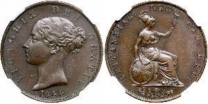 1/2 Penny Reino Unido de Gran Bretaña e Irlanda (1801-1922) Bronce Victoria (1819 - 1901)