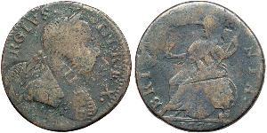 1/2 Penny Reino de Gran Bretaña (1707-1801) Bronce Jorge III (1738-1820)