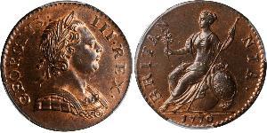 1/2 Penny Reino de Gran Bretaña (1707-1801) Bronce Jorge III (1738-1820)