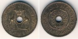 1/2 Penny Southern Rhodesia (1923-1980) Bronce 