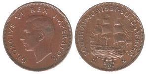 1/2 Penny Afrique du Sud Bronze George VI (1895-1952)