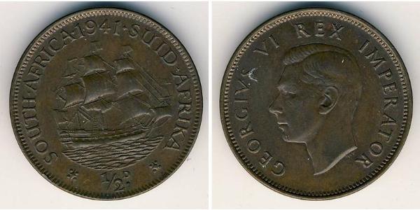 1/2 Penny Afrique du Sud Bronze George VI (1895-1952)