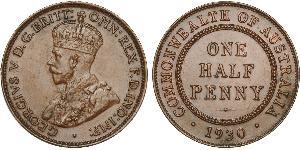 1/2 Penny Australia (1788 - 1939) Bronze George V of the United Kingdom (1865-1936)