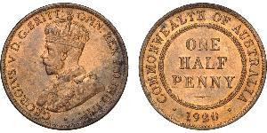 1/2 Penny Australia (1788 - 1939) Bronze George V of the United Kingdom (1865-1936)