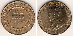 1/2 Penny Australia (1788 - 1939) Bronze George V of the United Kingdom (1865-1936)