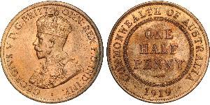 1/2 Penny Australia (1788 - 1939) Bronze George V of the United Kingdom (1865-1936)