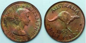 1/2 Penny Australie (1939 - ) Bronze 