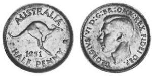 1/2 Penny Australie (1939 - ) Bronze 