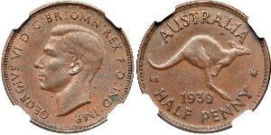 1/2 Penny Australie (1939 - ) Bronze 