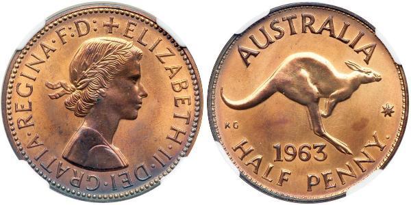 1/2 Penny Australie (1939 - ) Bronze 