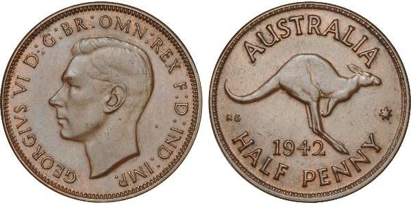 1/2 Penny Australie (1939 - ) Bronze 